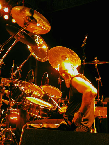 Gary Moffatt behind the drums