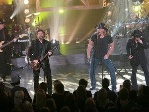 38 Special on stage in front of a concert audience